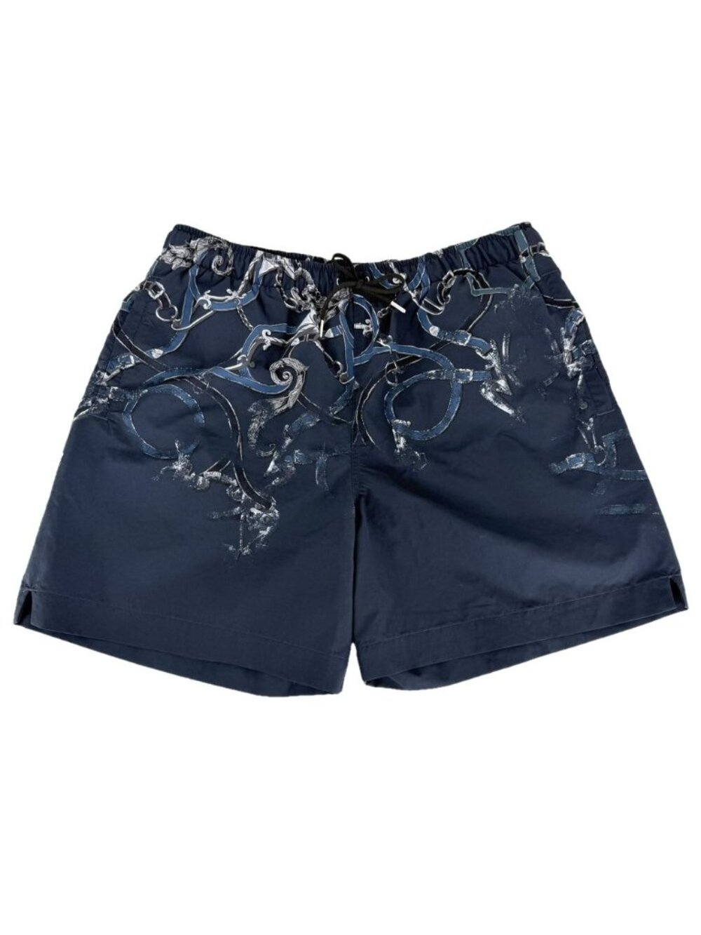Hermes Pants Green Blue the Precepts of the Verdigris King Navy Silver Nylon L
